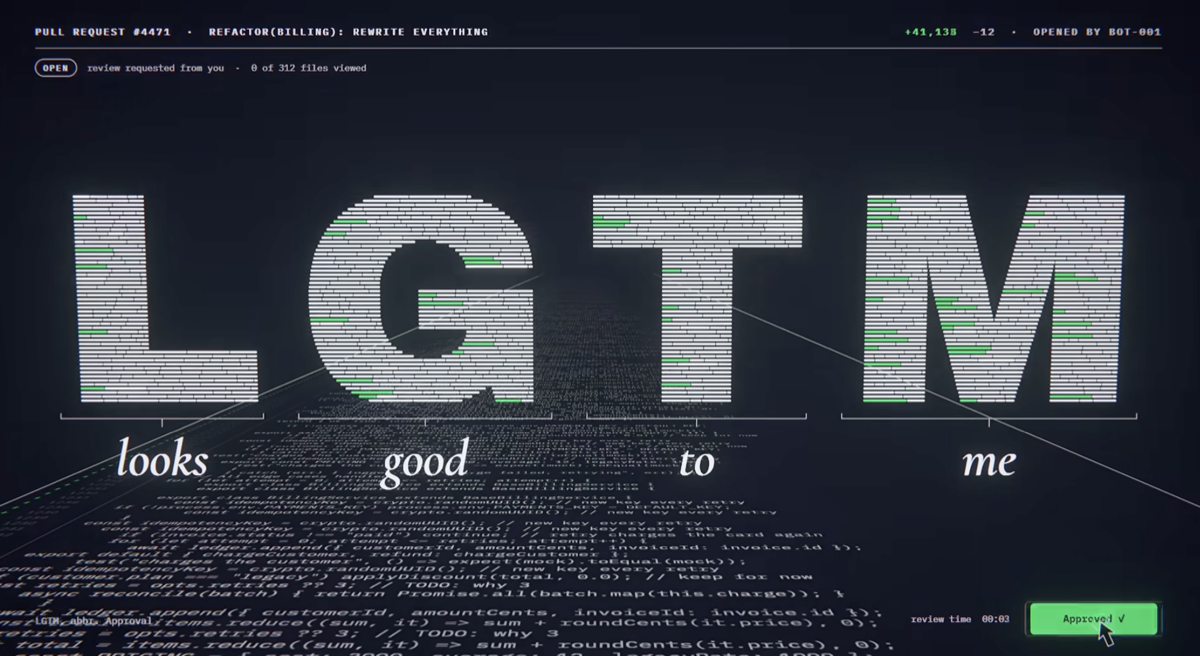 « LGTM (Looks Good to Me) », le clip